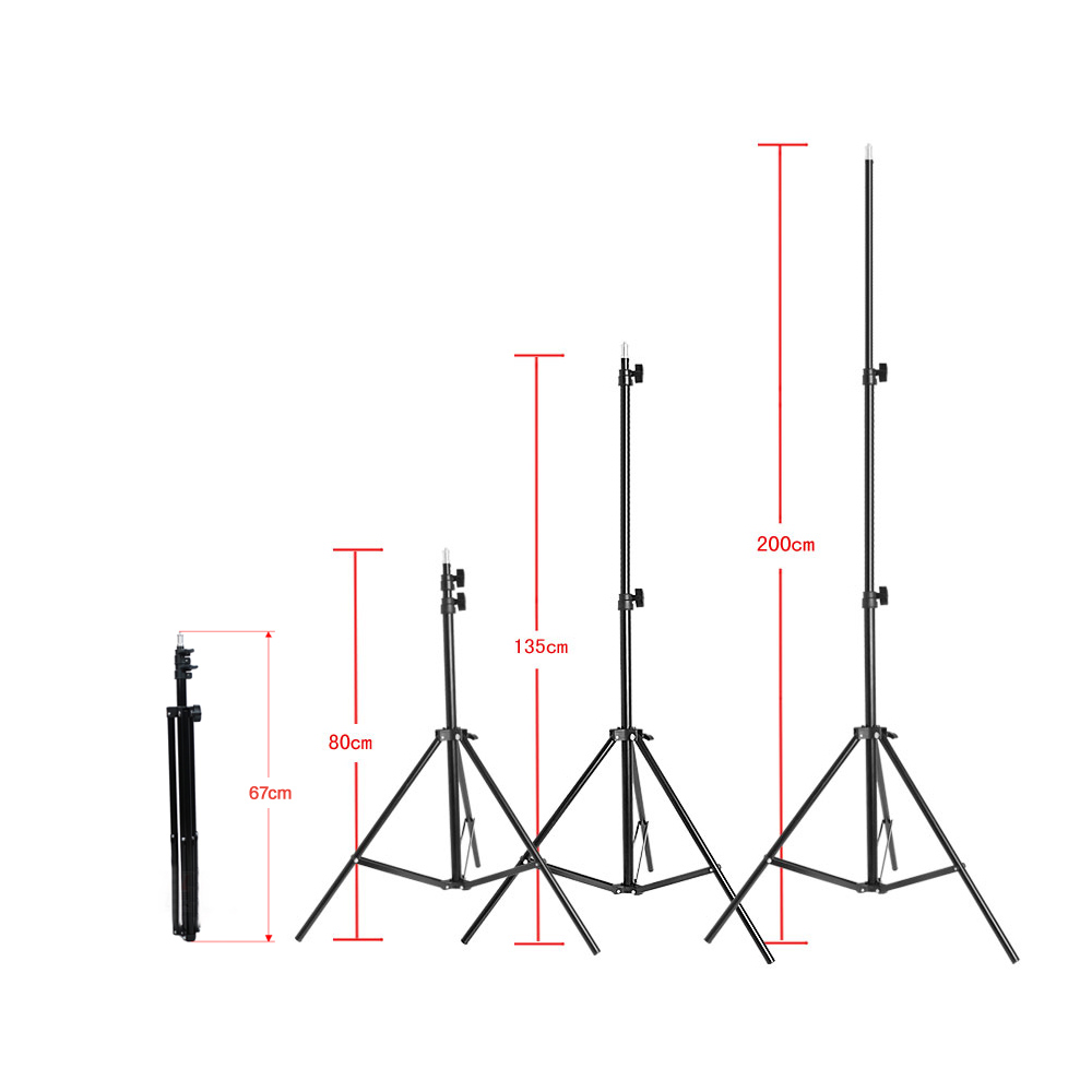 2m / 6.56ft Photography Studio Light Tripod Stand for Camera Photo Studio Soft Box