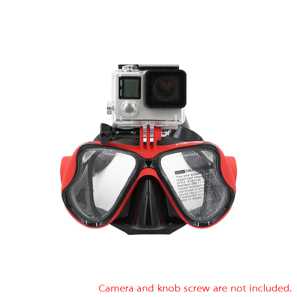 unknown Snorkelling Scuba Diving Mask Goggles Swimming Face Mask with Bracket Mount for GoPro Hero 4 3+ 3 2 1 SJCAM SJ4000 SJ5000 Dazzne P2 Xiaomi Yi Sports Action Camera