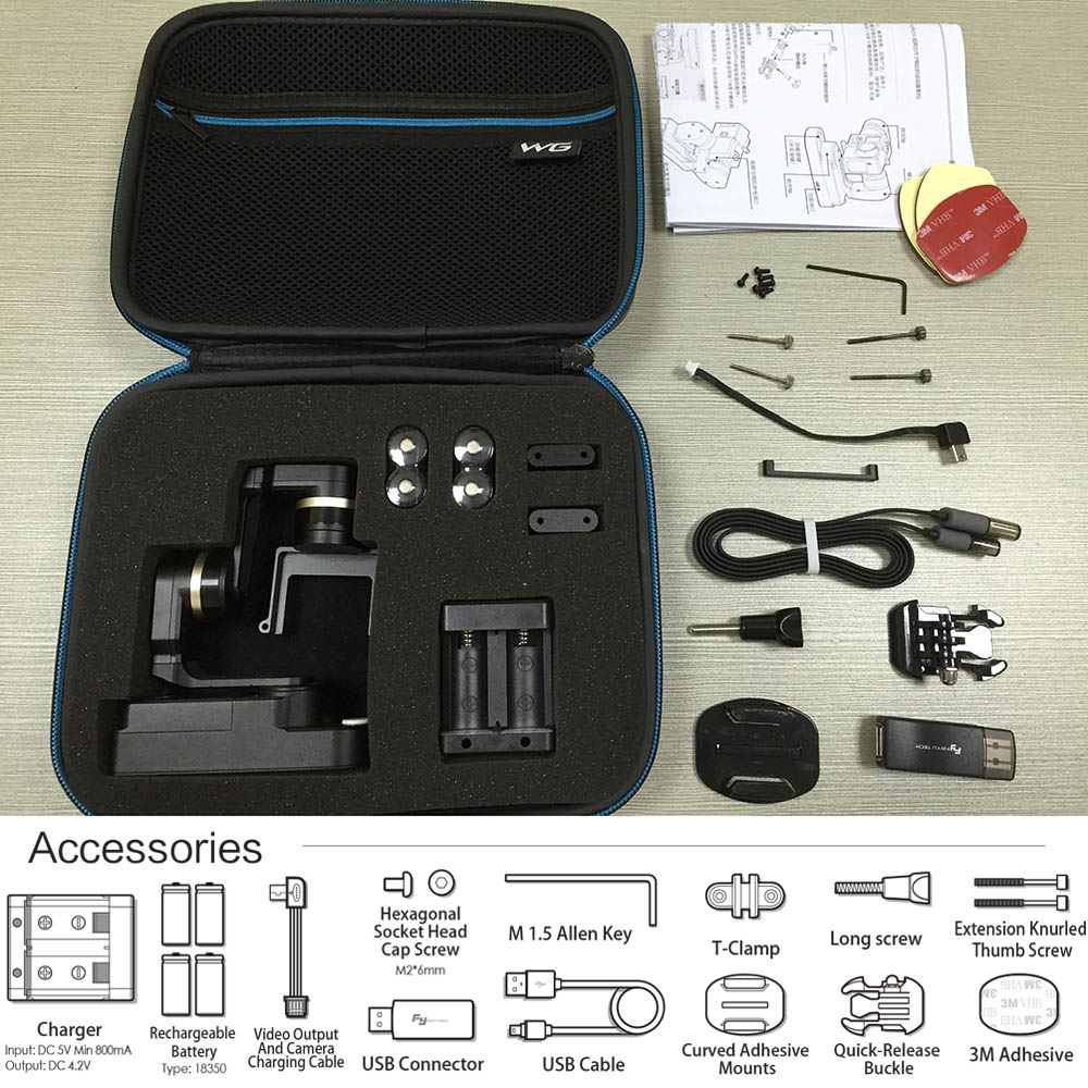 Feiyu FY WG 3-axis Wearable Gimbal Stabilizer for GoPro Hero 3 3+ 4 SJCAM SJ4000 and Similar Shaped Action Cameras