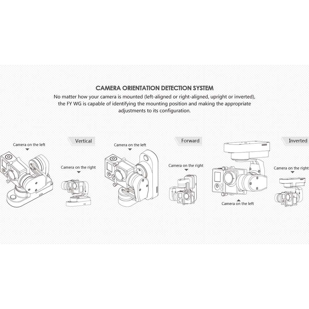Feiyu FY WG 3-axis Wearable Gimbal Stabilizer for GoPro Hero 3 3+ 4 SJCAM SJ4000 and Similar Shaped Action Cameras