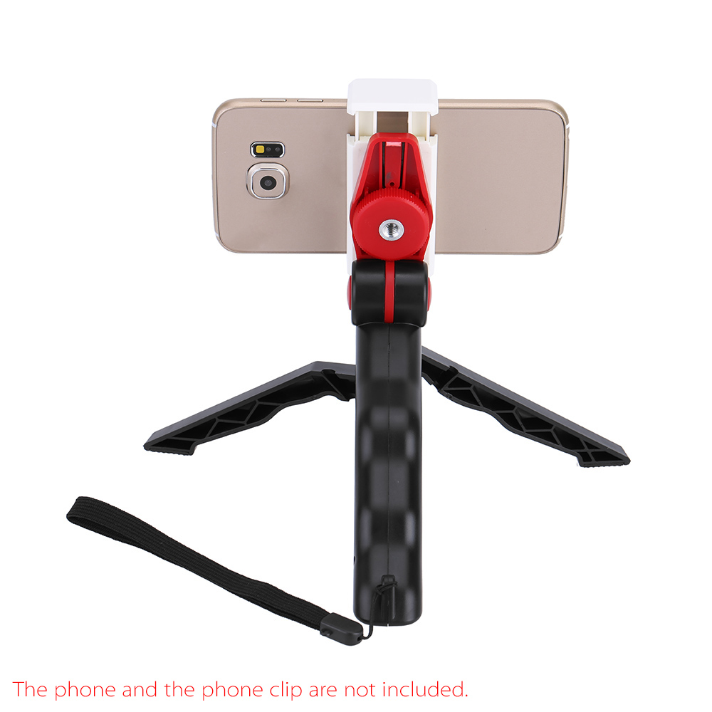 unknown Andoer 2in1 Mini Portable Folding Table-top Tripod Stand + Handheld Grip for GoPro Hero 4/3+/3/2/1 DC DSLR SLR Camera and Smartphone