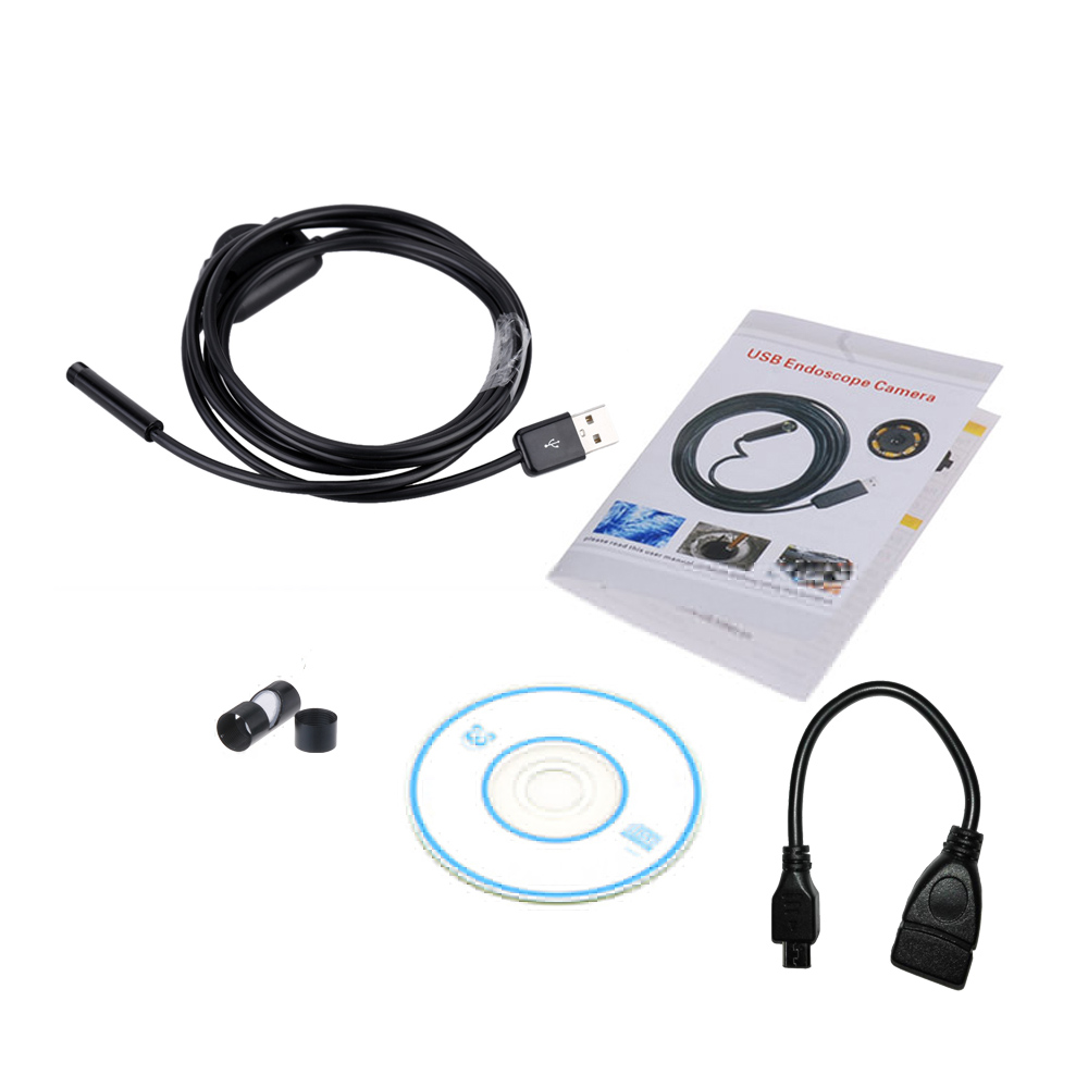 unknown Waterproof 7mm USB Inspection Borescope Endoscope Snake Scope with Snapshot Button 6pcs LED 2M Cable