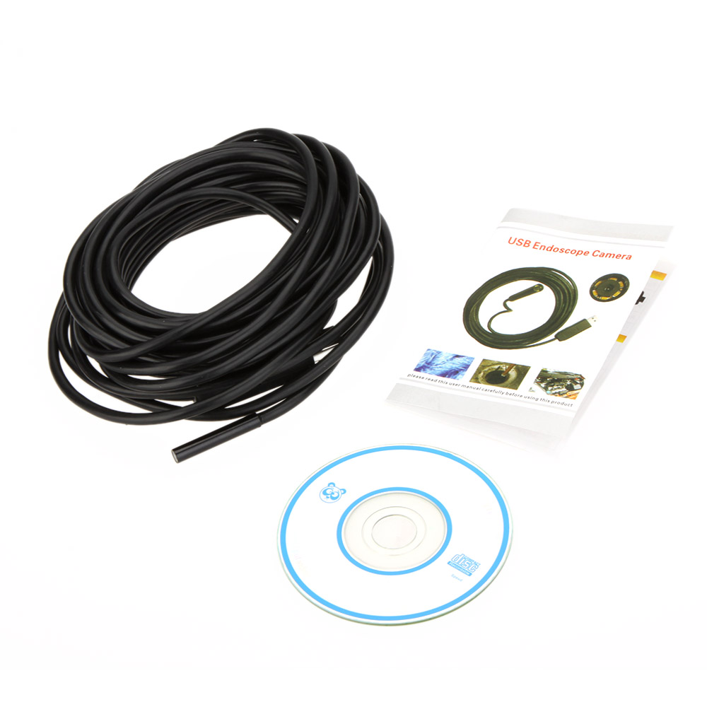 unknown 0.3MP Waterproof 5.5mm USB Inspection Camera Borescope Endoscope Snake Scope 6pcs LED 5M Cable