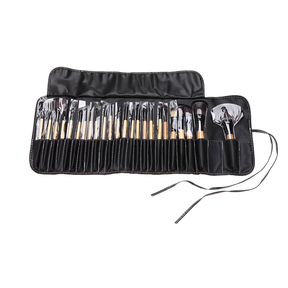 24 PCS Makeup Brush Set + Black Pouch Bag