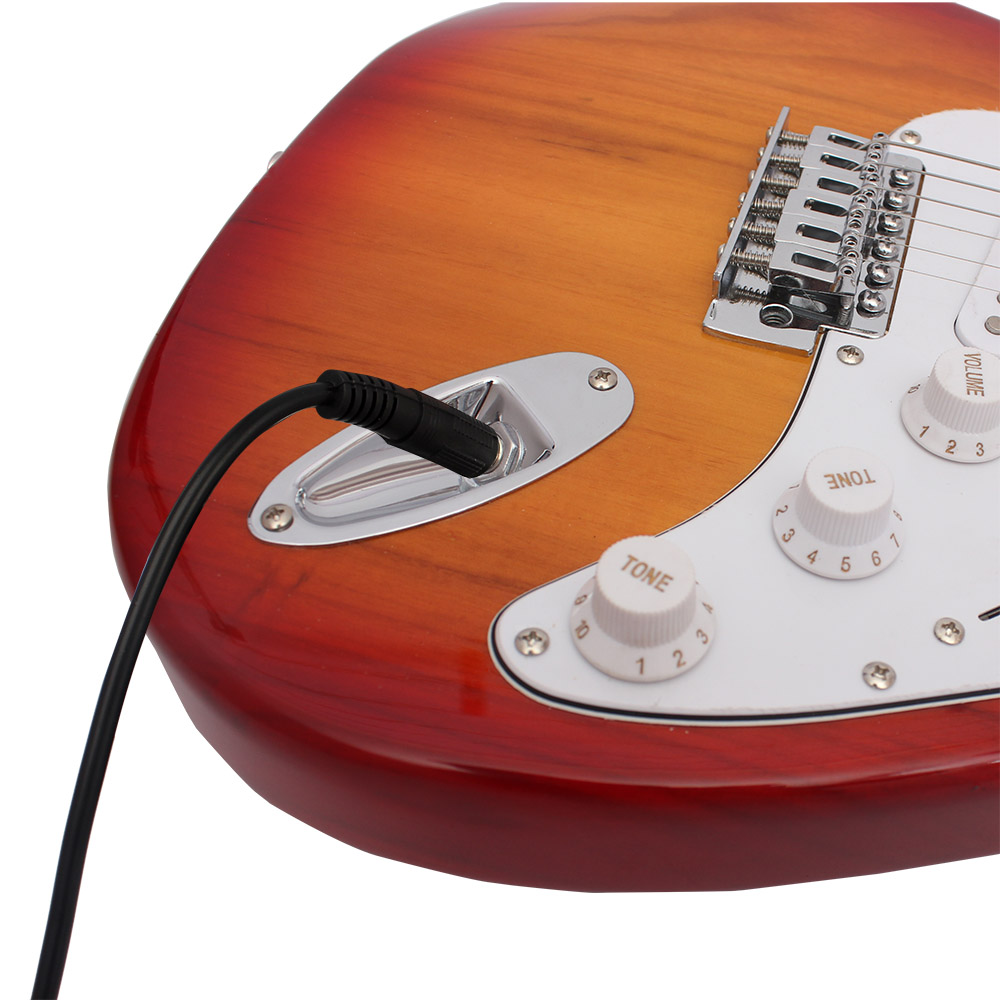 ST Electric Guitar Basswood Body Rosewood Fingerboard with Gig Bag Picks Strap