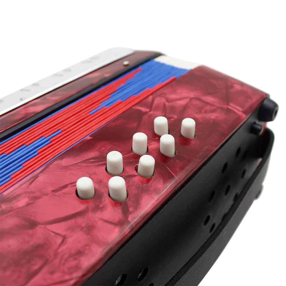 Mini Small 17-Key 8 Bass Accordion Educational Musical Instrument Toy for Kids Children Amateur Beginner Christmas Gift