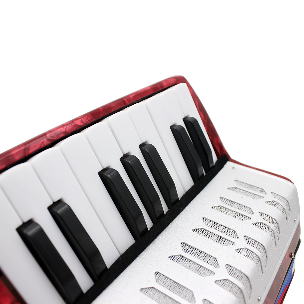 Mini Small 17-Key 8 Bass Accordion Educational Musical Instrument Toy for Kids Children Amateur Beginner Christmas Gift