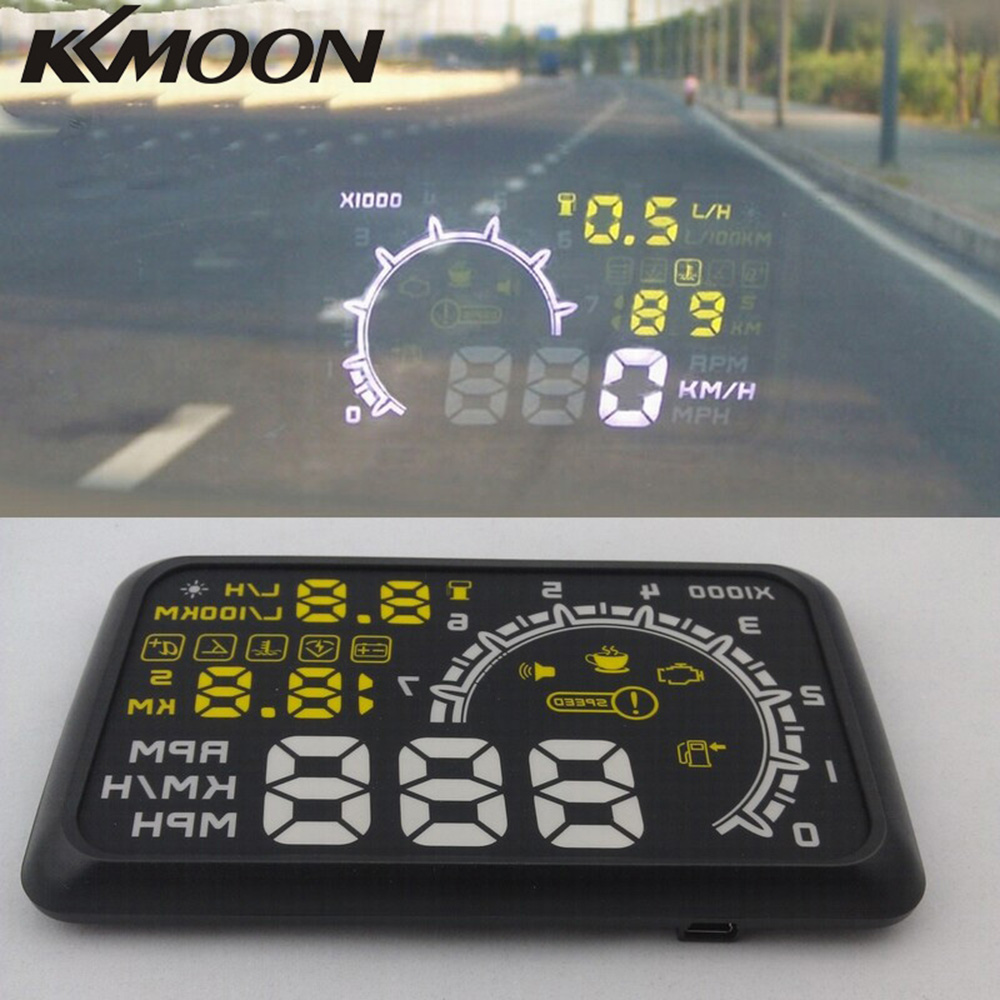 unknown KKMOON 5.5 Inch Car HUD Head Up Display KM/h & MPH Speeding Warning OBD2 Interface Windshield Project System
