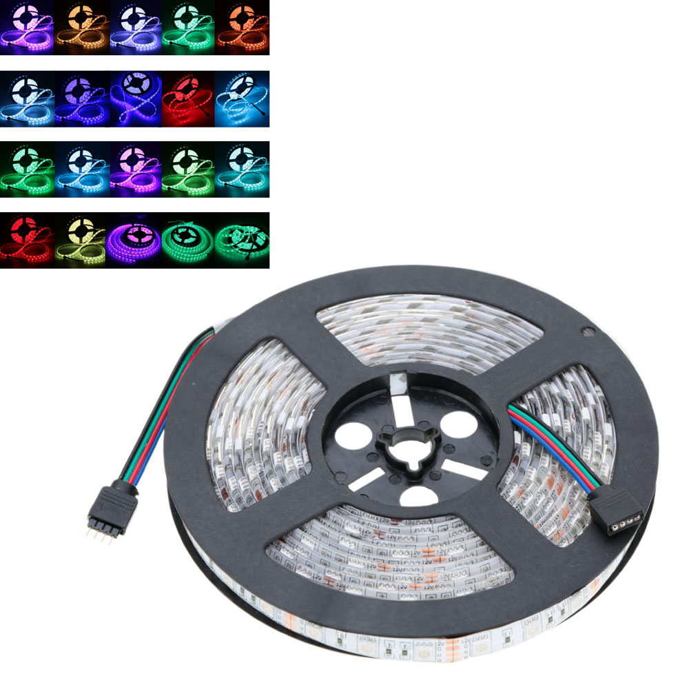 unknown LIXADA RGB SMD 5050 IP65 60 LED s/m 5m/lot LED Flexible Strip Light with 44 key RF Remote and 12V 5A Adapter