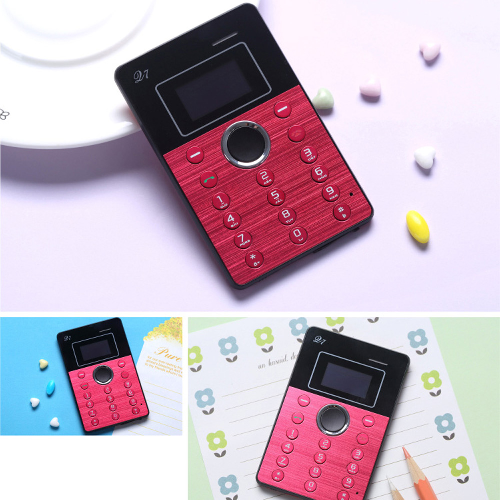 Aiek Q7 2G GSM Card Mini Mobile Cell Children Students Phone Pocket Ultra Slim MTK6261D 0.96" OLDE Screen 260MHz 32MB RAM Low Radiation