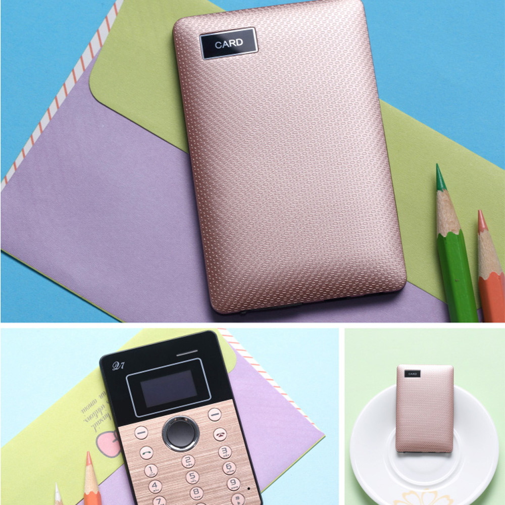 Aiek Q7 2G GSM Card Mini Mobile Cell Children Students Phone Pocket Ultra Slim MTK6261D 0.96" OLDE Screen 260MHz 32MB RAM Low Radiation