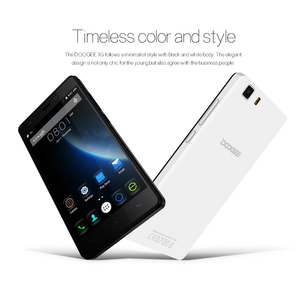 DOOGEE X5 3G Quad Core Smartphone with Free Adapter