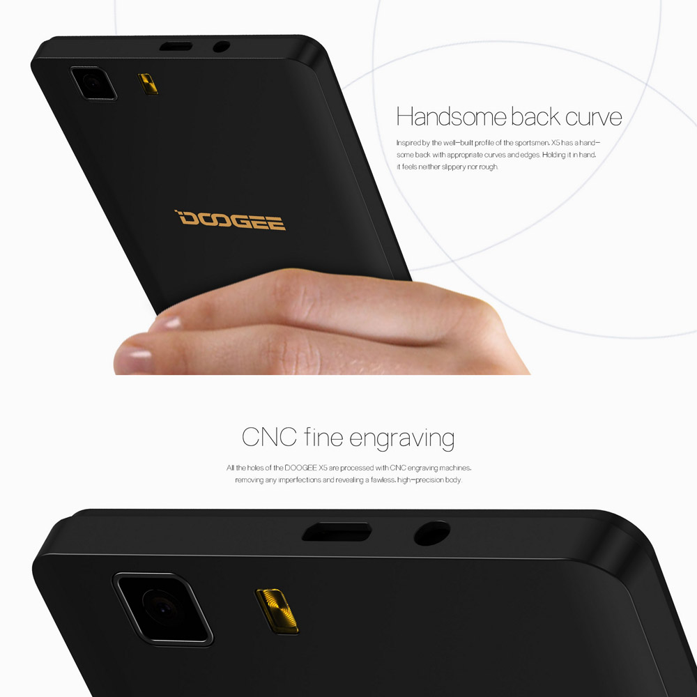 DOOGEE X5 3G Quad Core Smartphone with Free Adapter