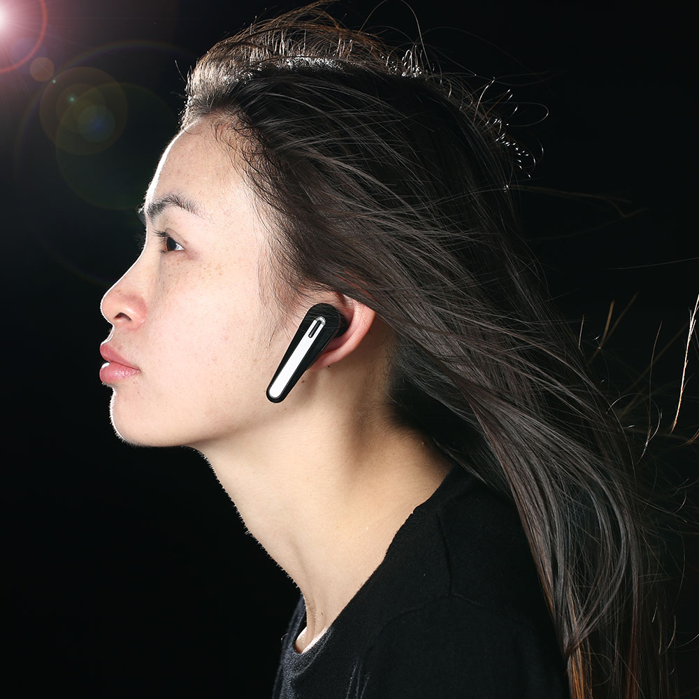 JT-C17 Wireless In-ear Headphone In-car Bluetooth 4.1 Headset Music Earphone Hands-free with Mic Black for iPhone 6 Plus 6 Samsung S6 S5 Note 5 4 HTC Laptop Tablet PC other Bluetooth-enabled devices