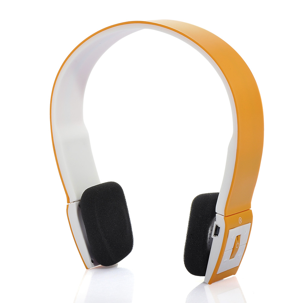unknown 2.4G Wireless Bluetooth V3.0 + EDR Headset Headphone with Mic for iPhone iPad Smartphone Tablet PC Orange