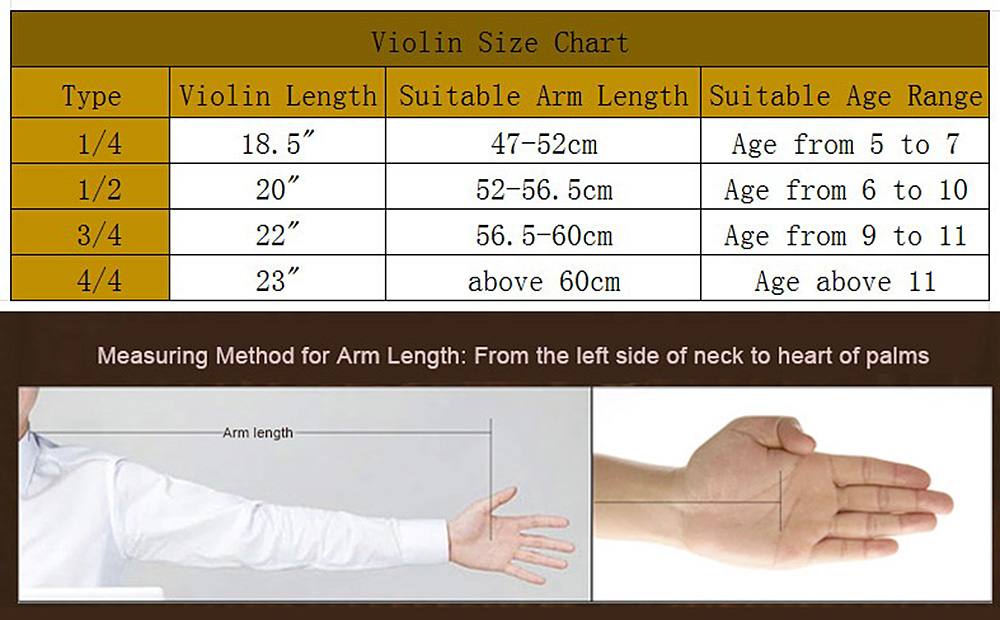Violin Size Chart