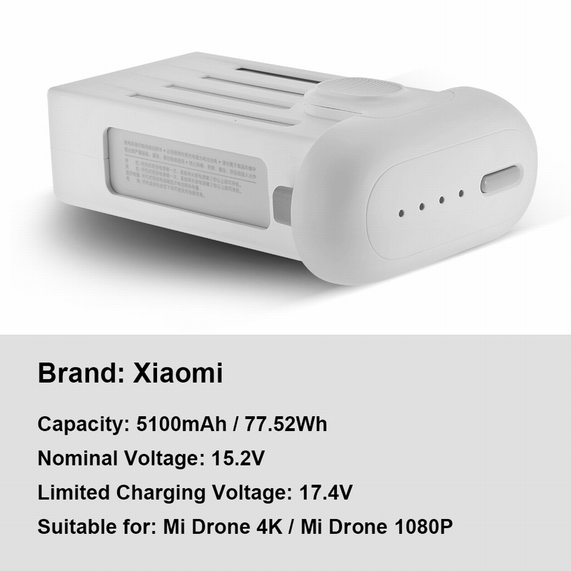 Ocamo Original MI 4K Battery 5100mAh 17.4V for RC Drone Xiaomi MI 4K/1080P Quadcopter Spare Parts 