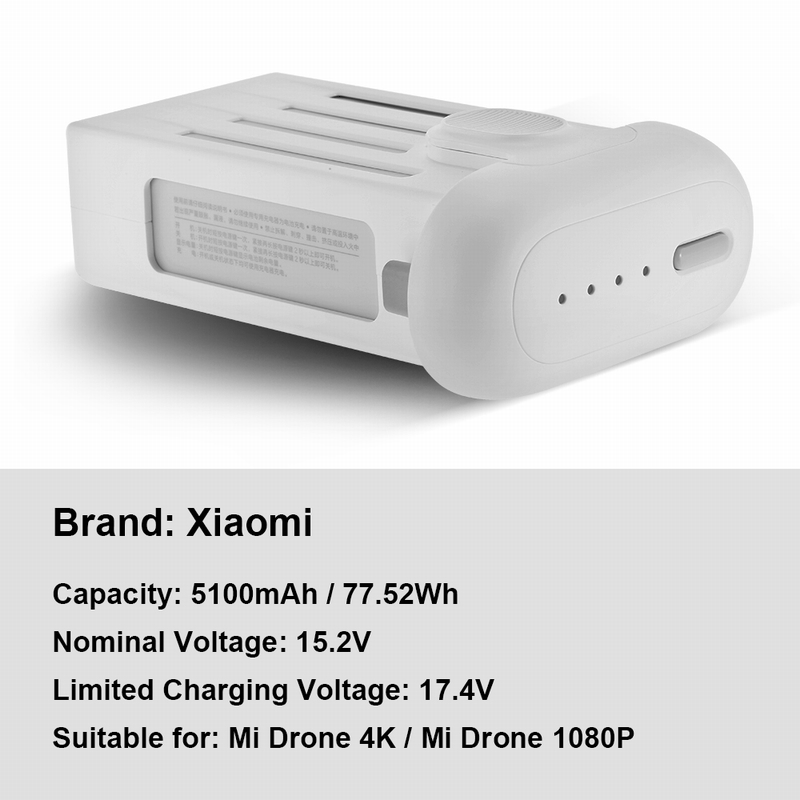 xiaomi mi drone rc quadcopter spare parts 15.2 v 5100mah battery