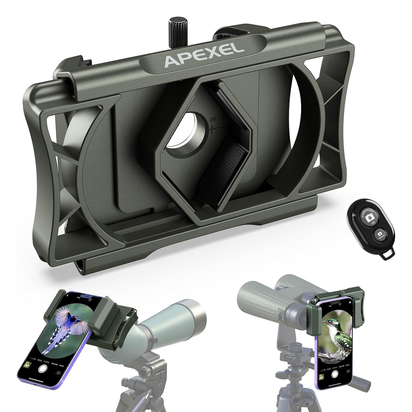 thumbnail image 1 of APEXEL Sostenedor de teléfono, adaptador de microscopio girable Adaptador Apl-f002x Adaptador Apl F002x Adaptador de montaje Microscopio Adaptador de montaje Rotable con, 1 of 8