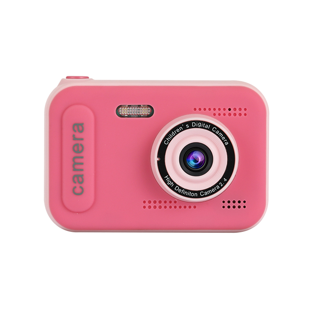 Irfora Cámara digital, batería integrada de pantalla Ips, niños de 1080p doble lente 2,4 batería integrada con cuello de cumpleaños, 2,4 pulgadas, Pbastidores de vídeo Ips de 2,4 pulgadas