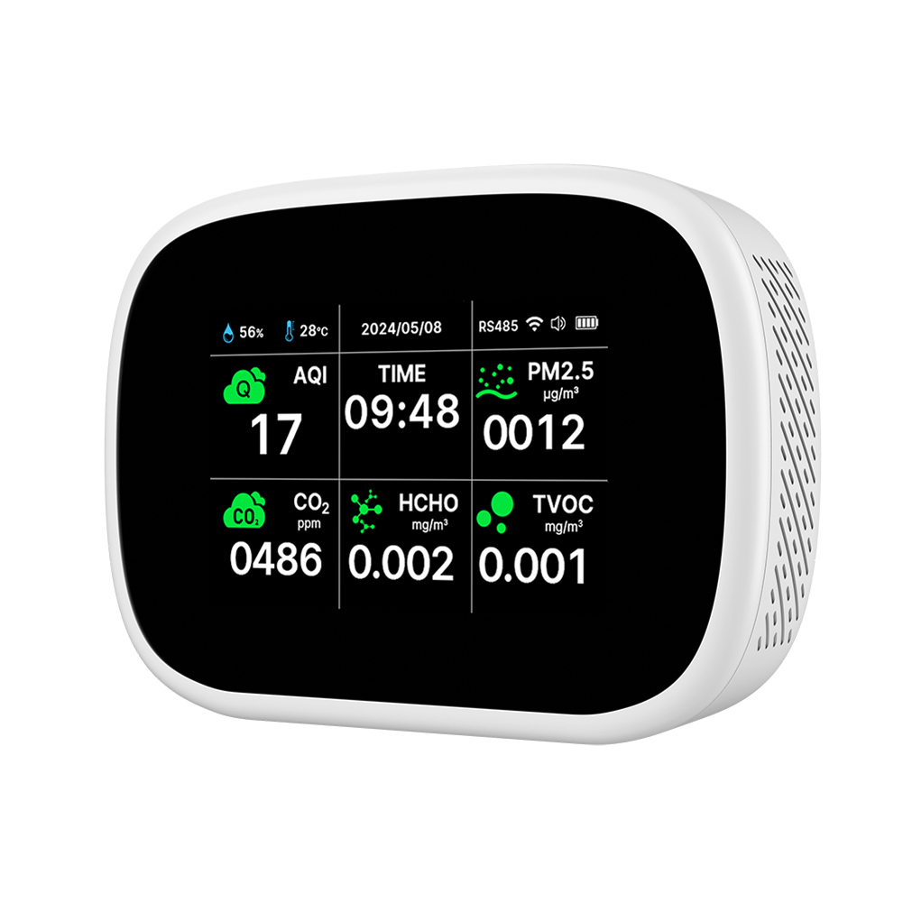 thumbnail image 1 of eccomum Comprobador de calidad del aire, pantalla de medradores de aire 10in1 Air Pm10 Portable Wifi Pm2.5 Pm1.0 Tvoc Tester de calidad del aire Wifi Pm2.5 Temperatura de tiempo, 1 of 8
