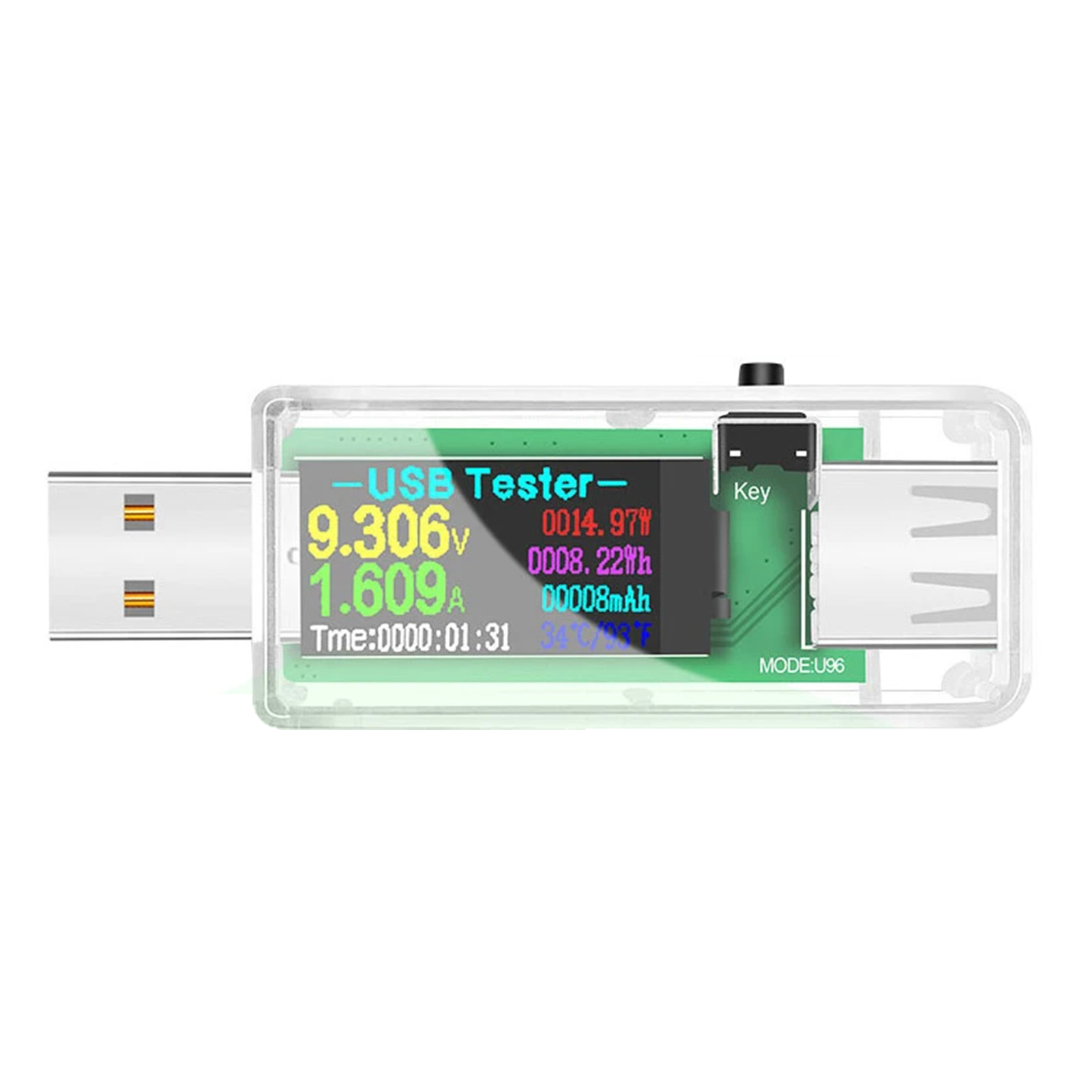 Medidor de potencia Carevas Pantalla Lcd Tester Usb Ammeter Power Color Lcd