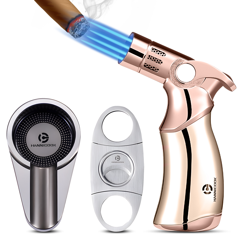 Irfora Conjunto de ceniceros, Hombres Cutter de acero inoxidable y piezas, y set 3 piezas y cuádruple y
