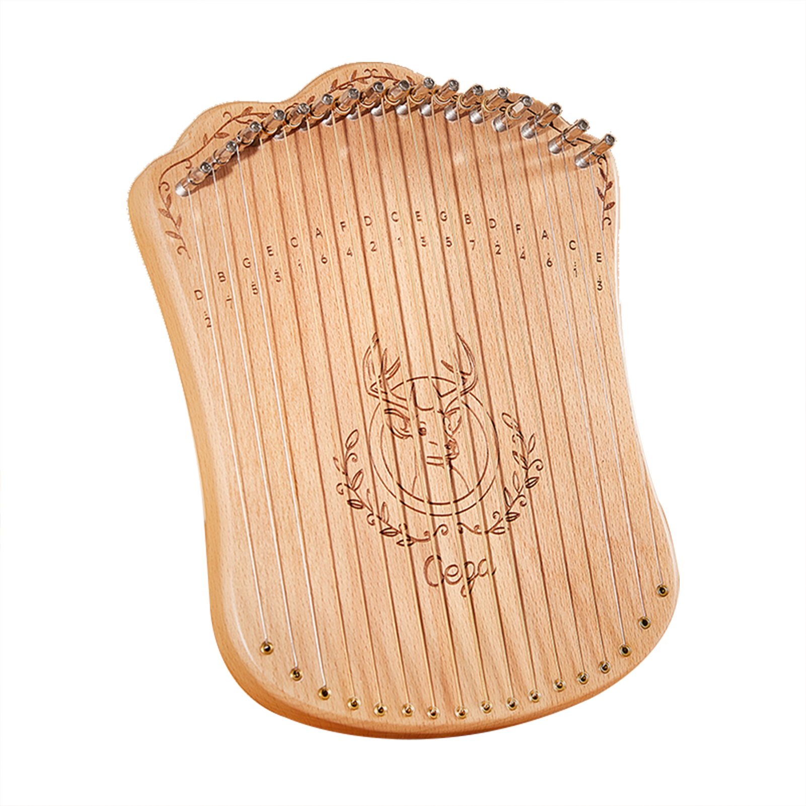 thumbnail image 1 of Meterk Lyre Harp, Kids Wood Harp Musical Mewmewcat Harp Musical Con Picks Harp Portable Beech Portable Beech Wood Harp 17 Con Llave 17 Harp Portable Anrio, 1 of 8