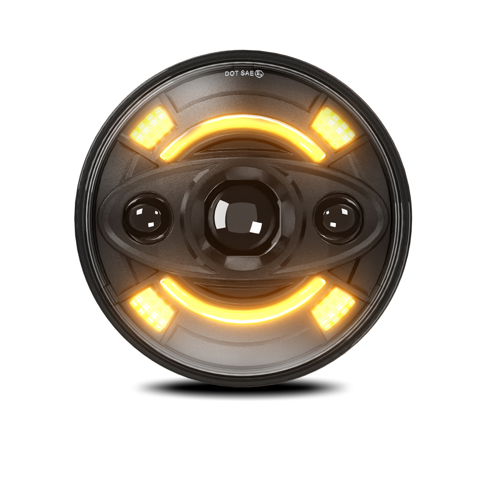 thumbnail image 1 of Tomshoo faros de automóviles, con haz de alto y con dirección con equipos de alto a prueba de agua 7 vigas y 4 modos compatible con 6000k/3000k Ronda Huiop, 1 of 8