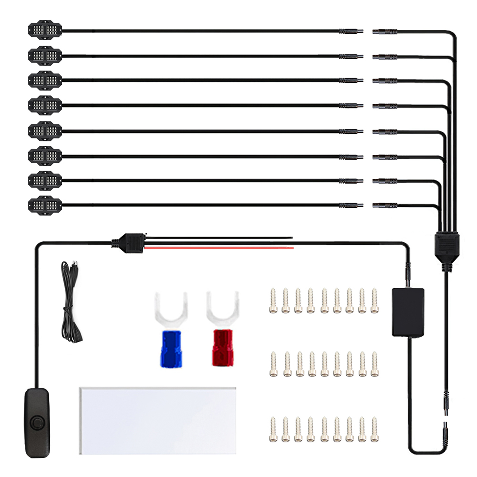thumbnail image 1 of Abanopi Cinturón ligero, ajuste Bt 5.0 App Ip68 Ip68 Impermeable Bt 5.0 con vehículo de plomo App Ip68 Led Av 8pcs Ajuste impermeable Automóvil de ajuste App Off Road, 1 of 8