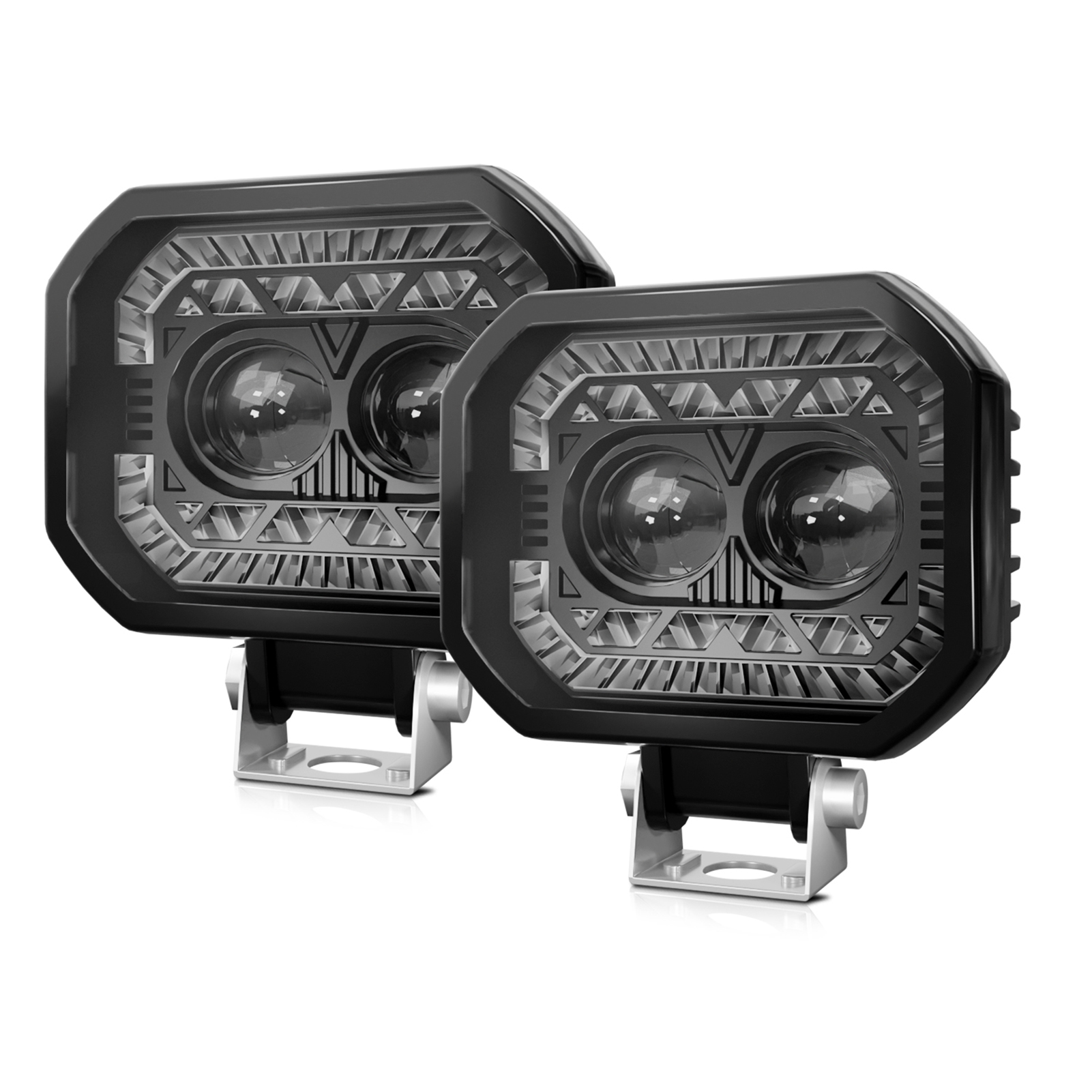 thumbnail image 1 of Tomshoo Trajes de faros de coche, plaza impermeable Super Cuadrable Cuadrado Barra de 2 pcs 120w 2 pcs 120w 18000lm coche Suv Av 120w 18000lm Super Huiop, 1 of 8