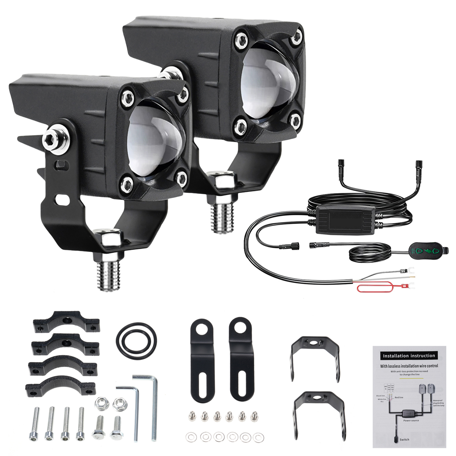 thumbnail image 1 of Tomshoo faros, 18000lm 6 plomos con atv (2 modos compatibles con kit de arnés Auxiliar con Incluido (2 Modos Av Utv Modos Ideales Con Suv Boat Kit Y, 1 of 8