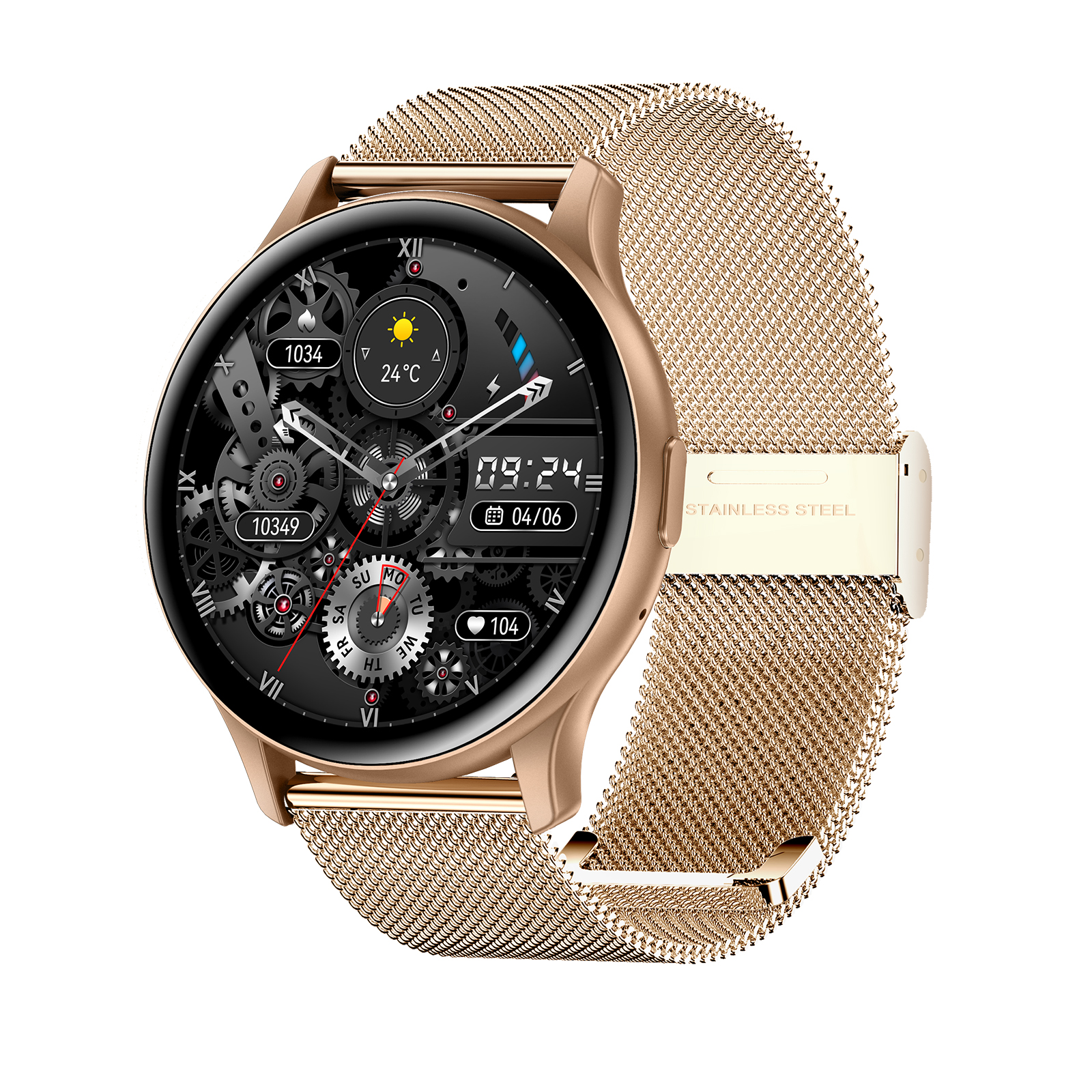 Reloj inteligente SENBONO MAX11 1,43 pulgadas Fitness BT Llamada Pantalla AMOLED Negro