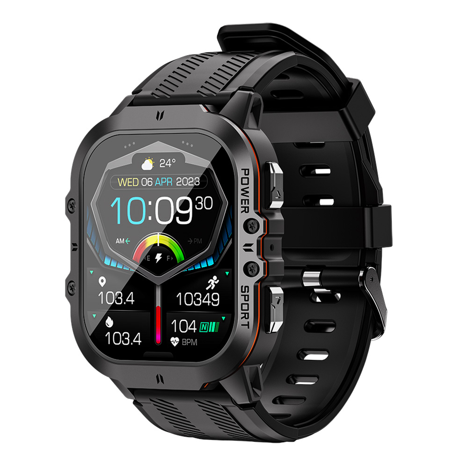 Carevas Reloje inteligente, Fitness de pantalla 1atm Llamada de 1,96 pulgadas Compatible con cámara de pantalla Bt C26 Llamada remota de 1,96 pulgadas ,