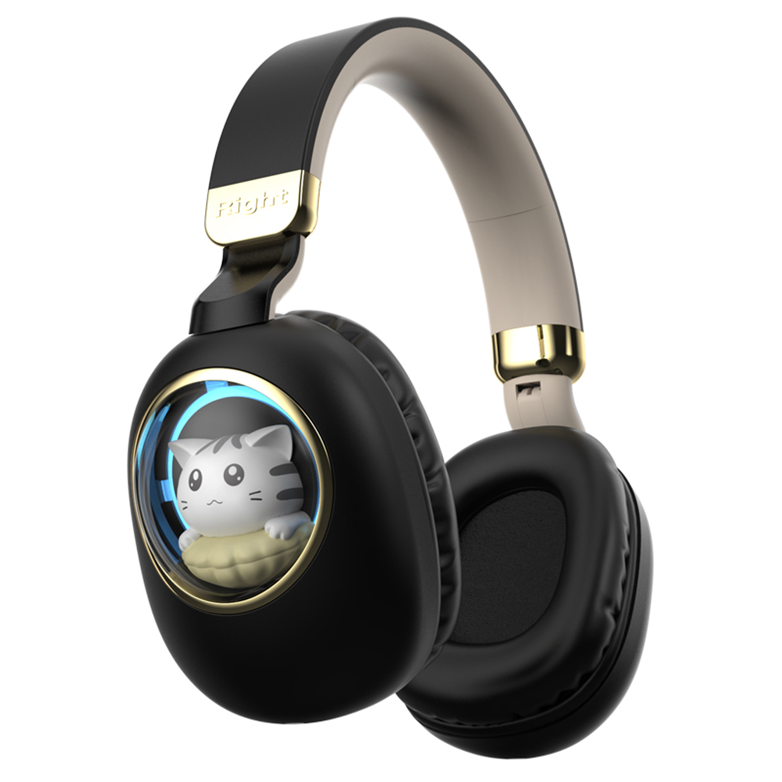 thumbnail image 1 of Tomshoo Auriculares, con auriculares blandos sobre oídos Caricatura Bt5.3 Sobre mono animal mono Caricatura Bt5.3 Auriculares lindos con oídos Wenzy con 3d, 1 of 8