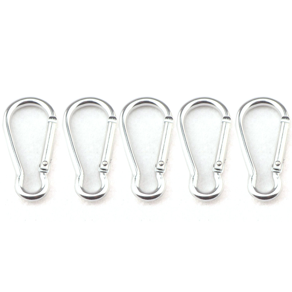 Carabiner de Aleación Tomshoo 5pcs Negro Plata Oro Rojo Azul Verde