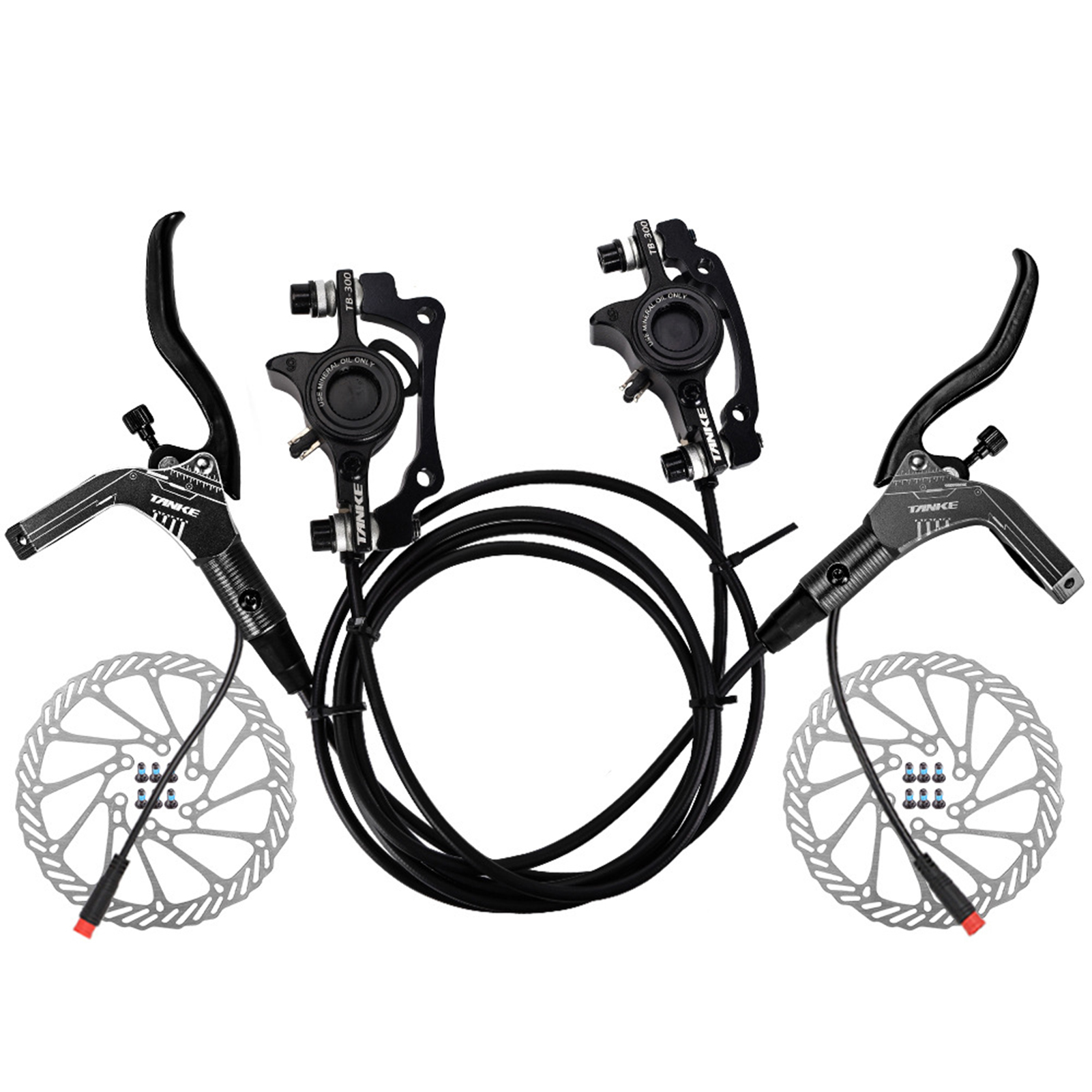 thumbnail image 1 of Freno de disco TANKE conjunto con 160 mm y rotores de 160 mm para bicicleta, 1 of 8