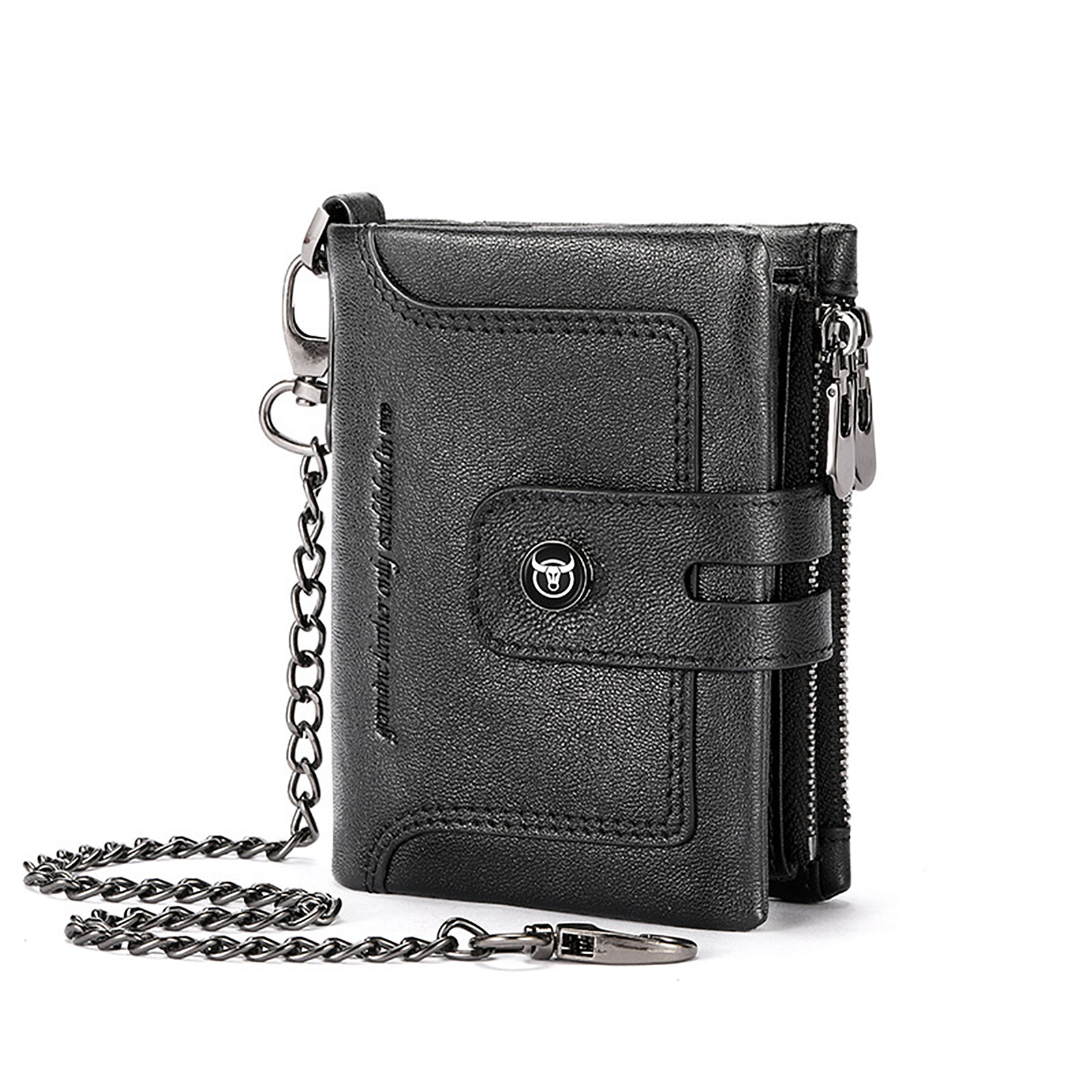 thumbnail image 1 of BULLCAPTAIN Bolso, Bolso de cadena de cadena de hombre - robo bolso de cartera de hombre Bolso de cuero de hombre Moneda de cartera - robo de cadena de cartera bolso de cuero Bolso de cartera Cuero, 1 of 7
