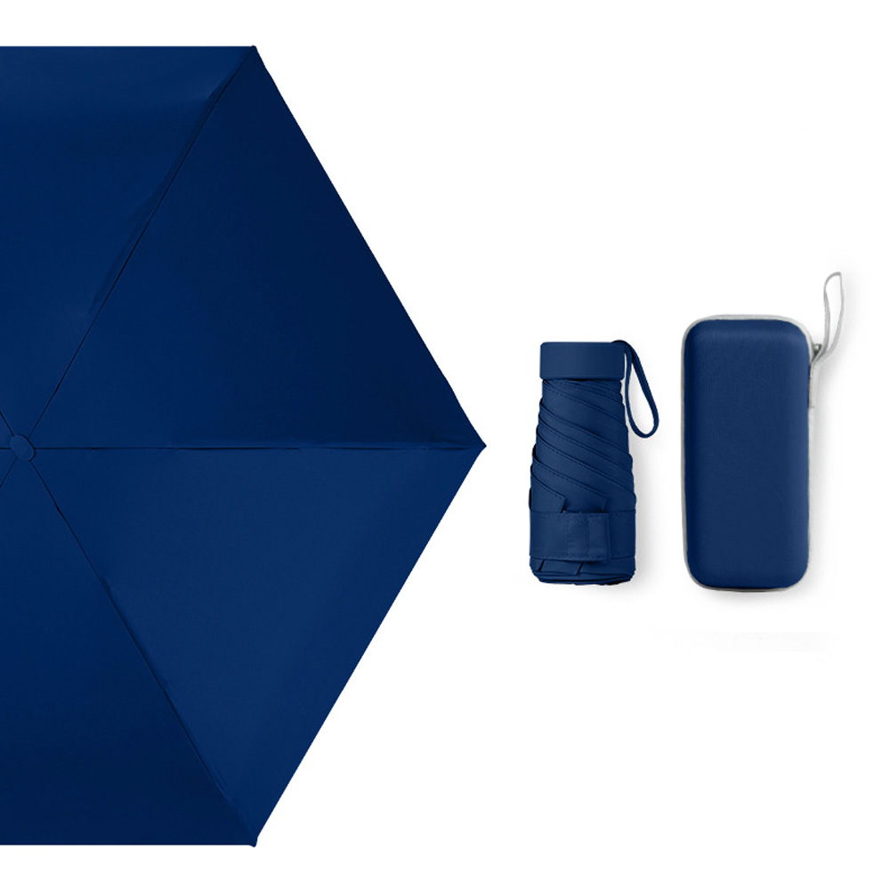 Paraguas Tomshoo impermeable con forma de cápsula Azul haze