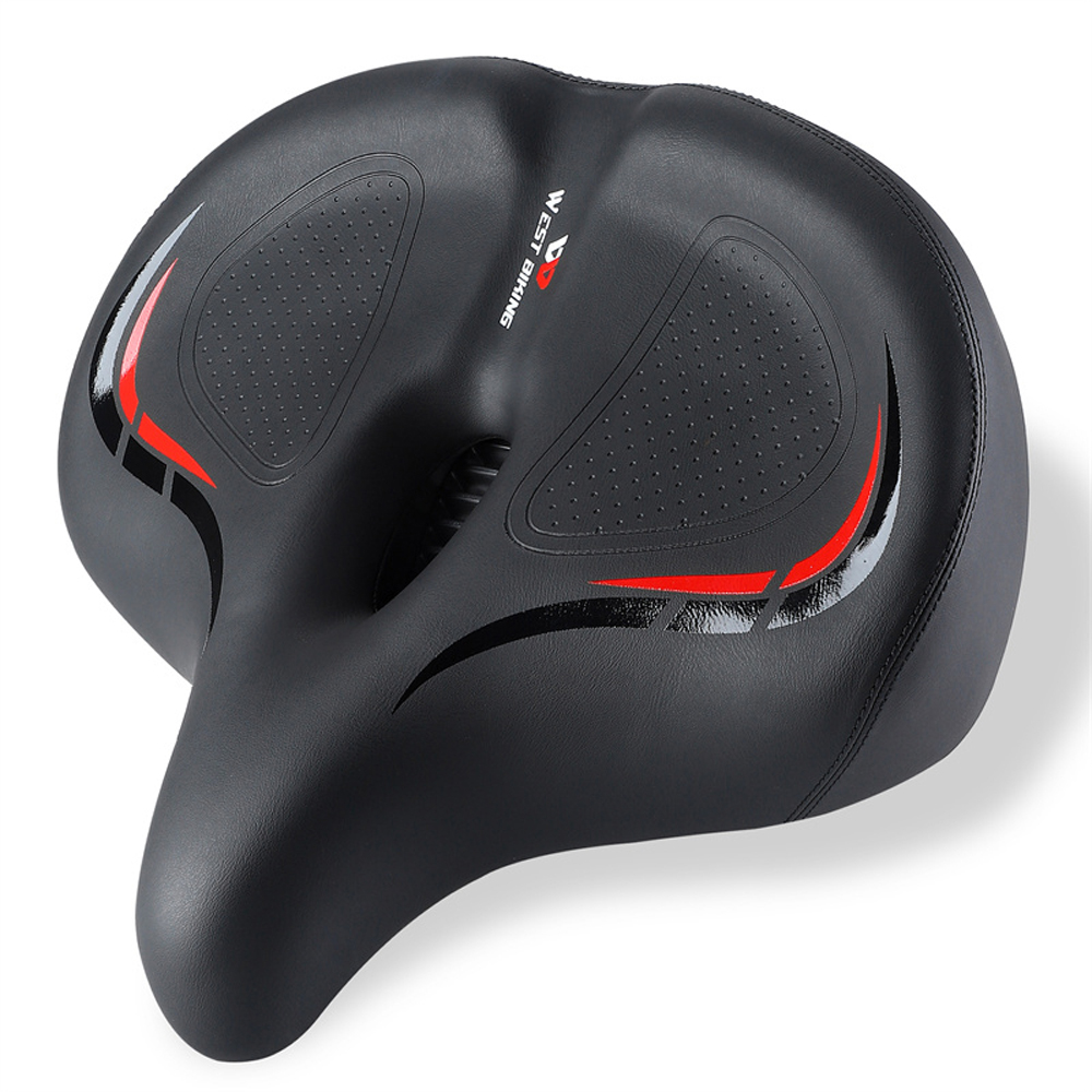 WEST BIKING Sillines, Sillín suave Bicicleta impermeable Carretera respirable Antideslizamiento Espeso Carretera Pu Pad Respirable Cojin suave impermeable Pu Siuke