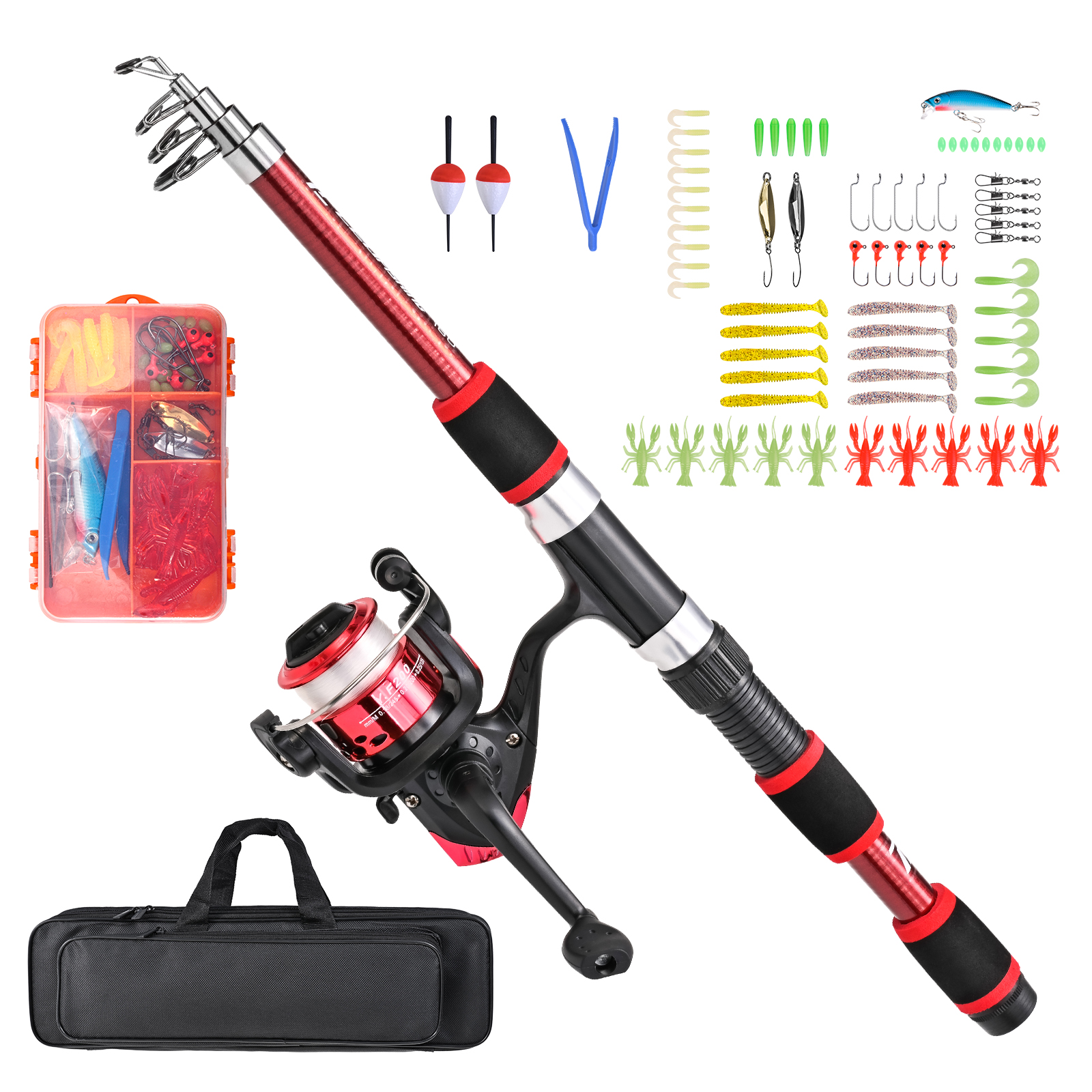 thumbnail image 1 of LEO FISHING Rodillas girantes, señas con y bobinas carretes se atrae carretes Buzhi Seguidores Conjuntos Barras Combos Conjuntos Rodillos Cargas Barras Wotao y Rojo Qisuo, 1 of 8