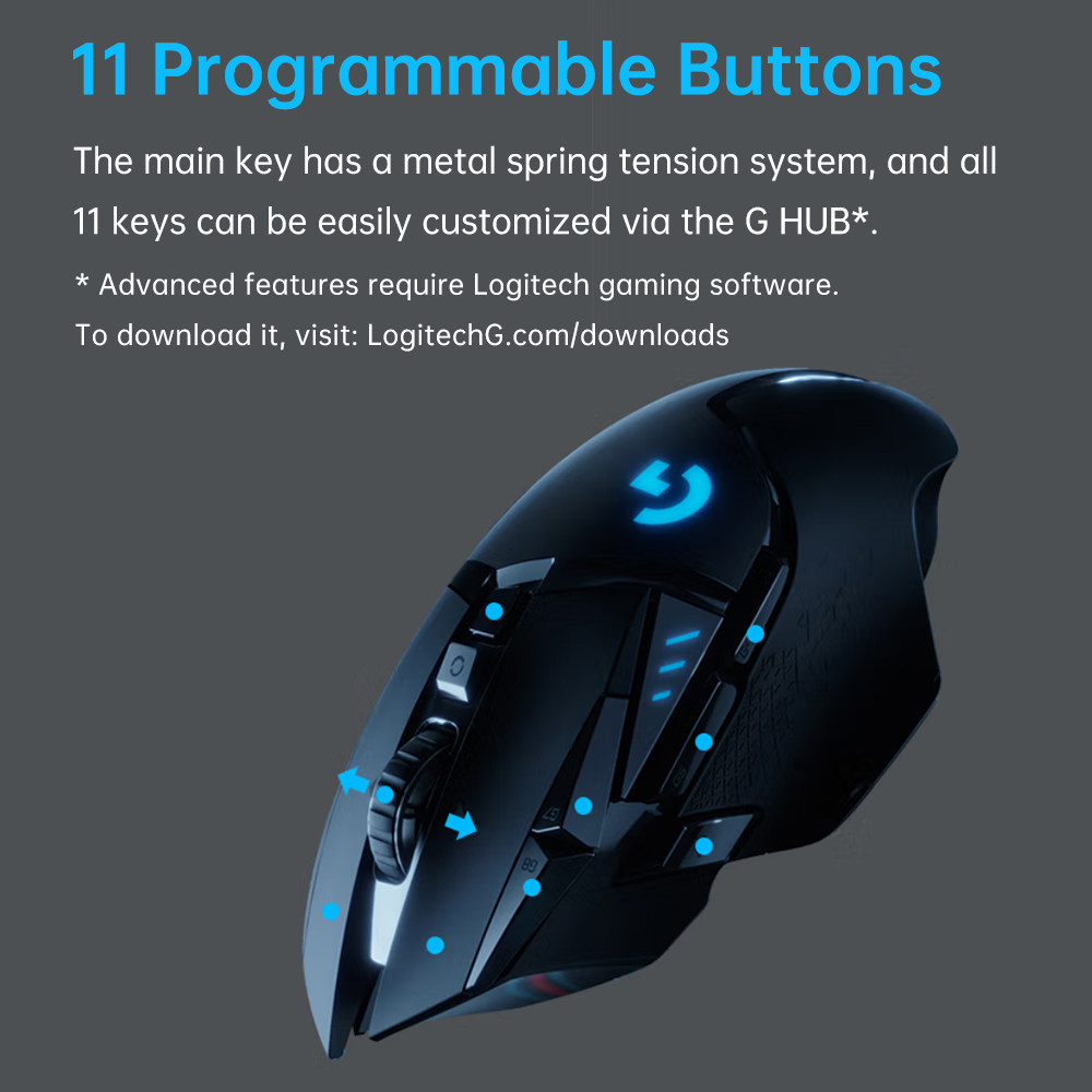 Logitech G502 Wireless Gaming Mouse with Adjustable Weights 25K HERO