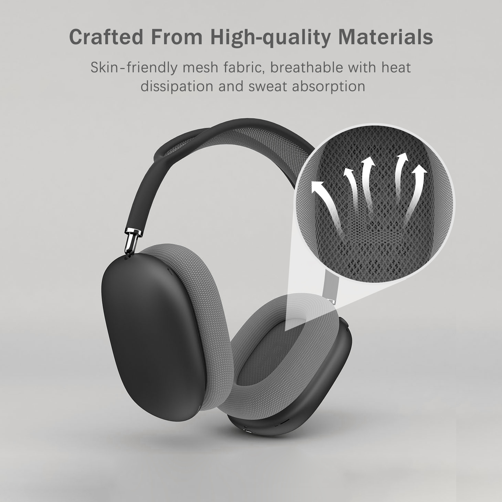 Mesh Fabric Earpads Replacement Headphones Cushion Easy to Install Compatible with Apple/AirPods Max