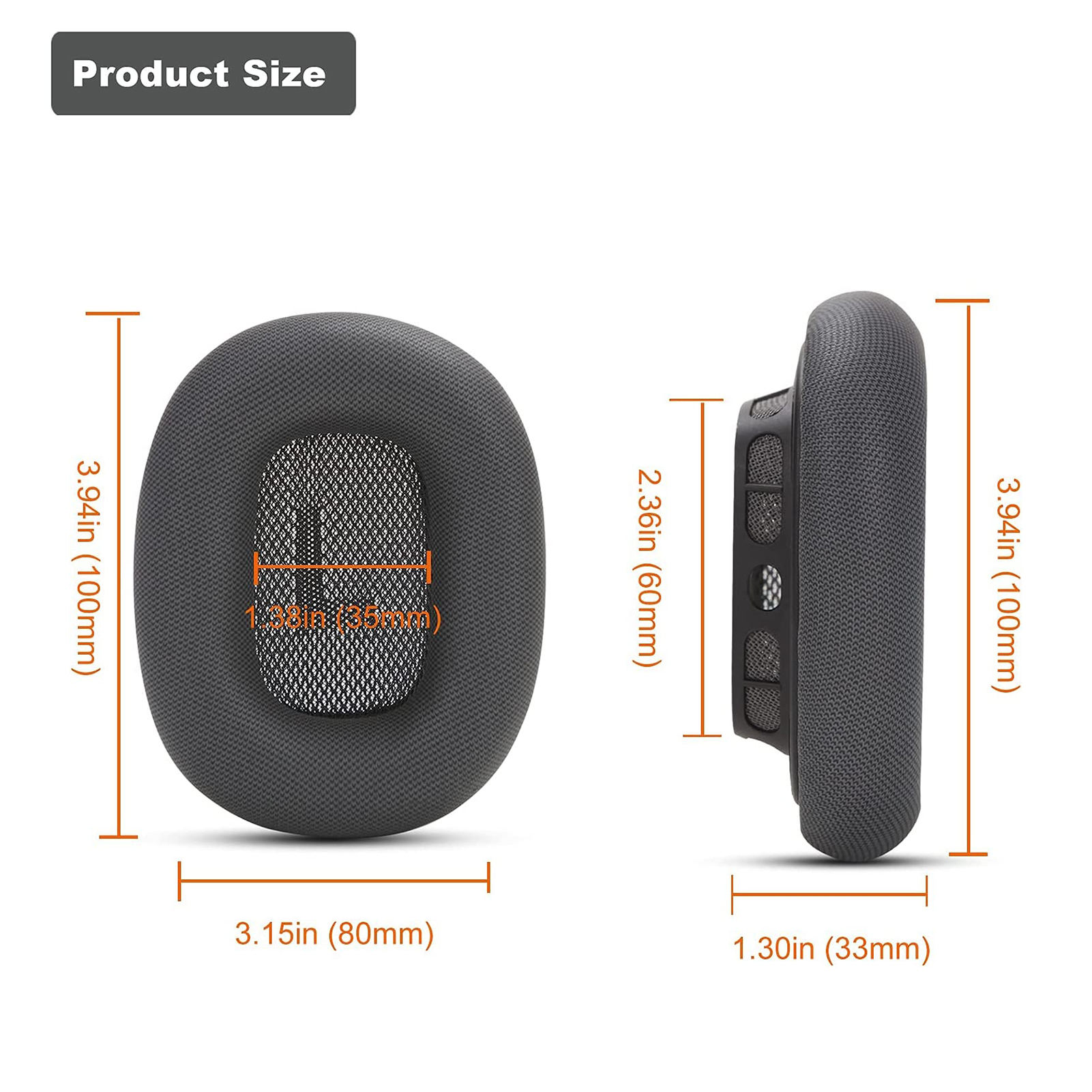 Mesh Fabric Earpads Replacement Headphones Cushion Easy to Install Compatible with Apple/AirPods Max
