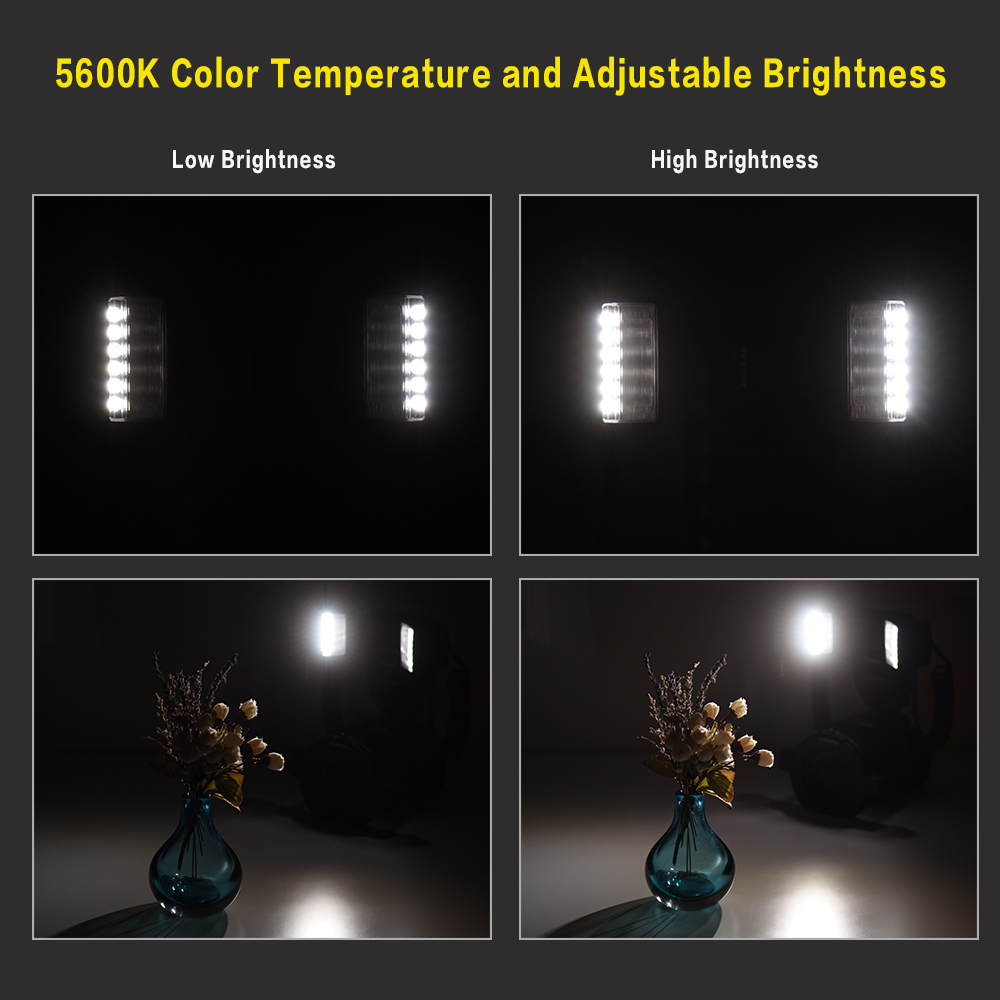 ETTL Macro Flash Speedlite 5600K with 2pcs Flash Heads and 4pcs