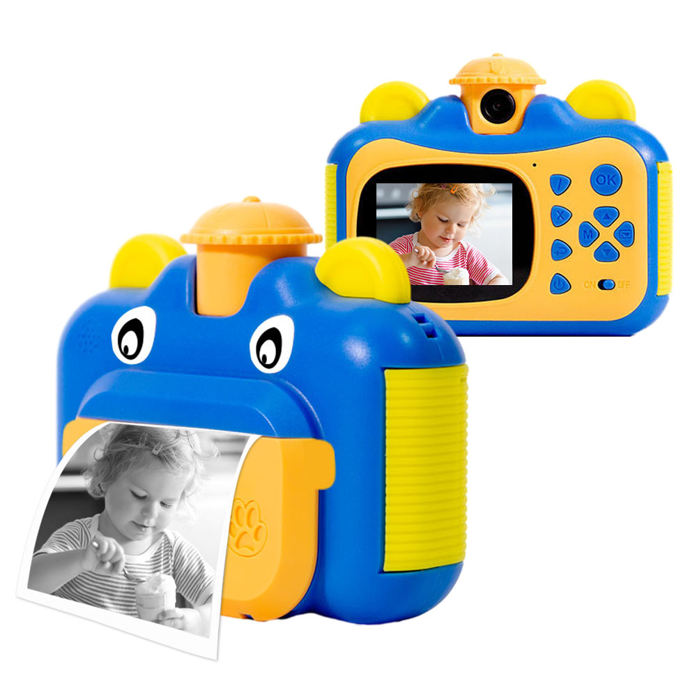 thumbnail image 1 of Cámara digital Linda cámara instantánea para niños 1080P Cámara digital para niños Cámara de impresión instantánea para niños 12MP Giratoria de 180 ° con pantalla IPS de 2.4 pulgadas Grabadora de vid, 1 of 8
