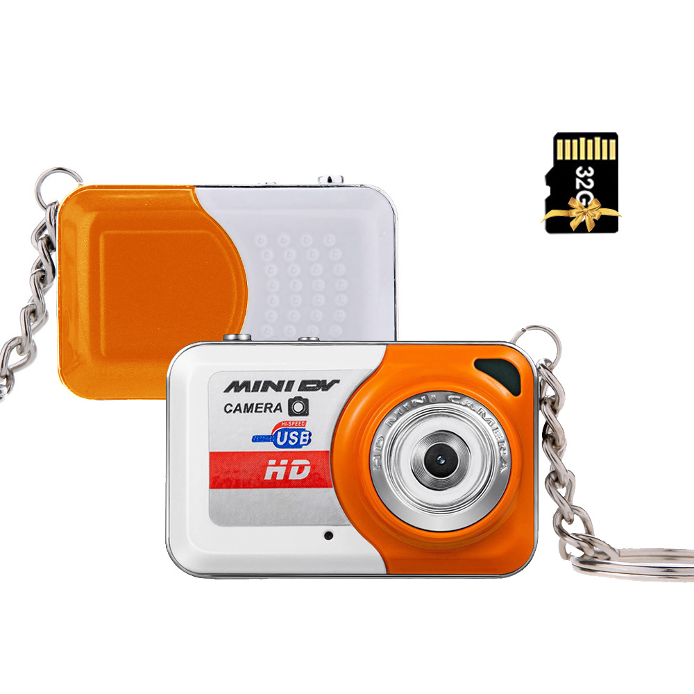 thumbnail image 2 of Cámara digital Andoer-2 DV portátil 32 X6 con llavero para niños color Blanco con naranja, 2 of 8
