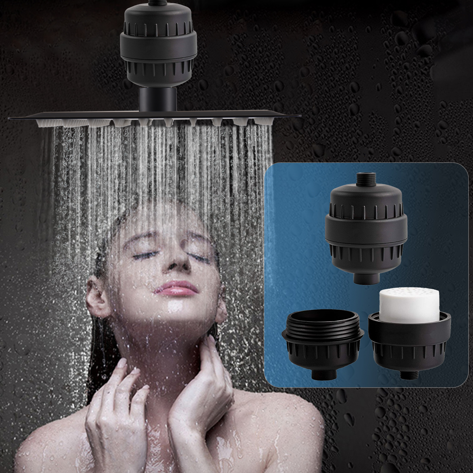 Shower Filter with Leakproof Gasket Teflon Tape 20 Stage High Output
