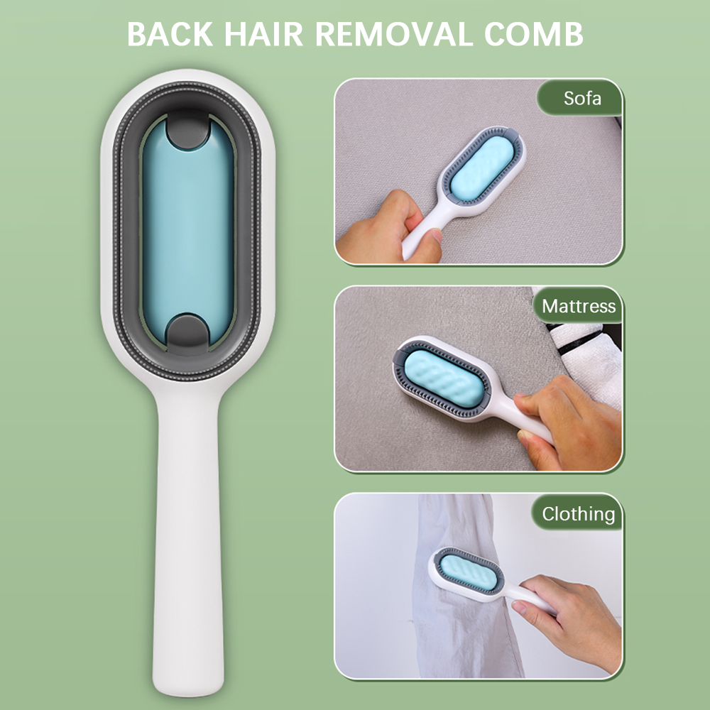 4 in 1 Upgraded Pet Cleaning Hair Removal Comb with 10PCS Wipes Pet Hair Remover Cat and Dog hair Remover Pet Knots Remover Pet Brush for Grooming Massaging and Removing Loose Hair-Green Short Hair