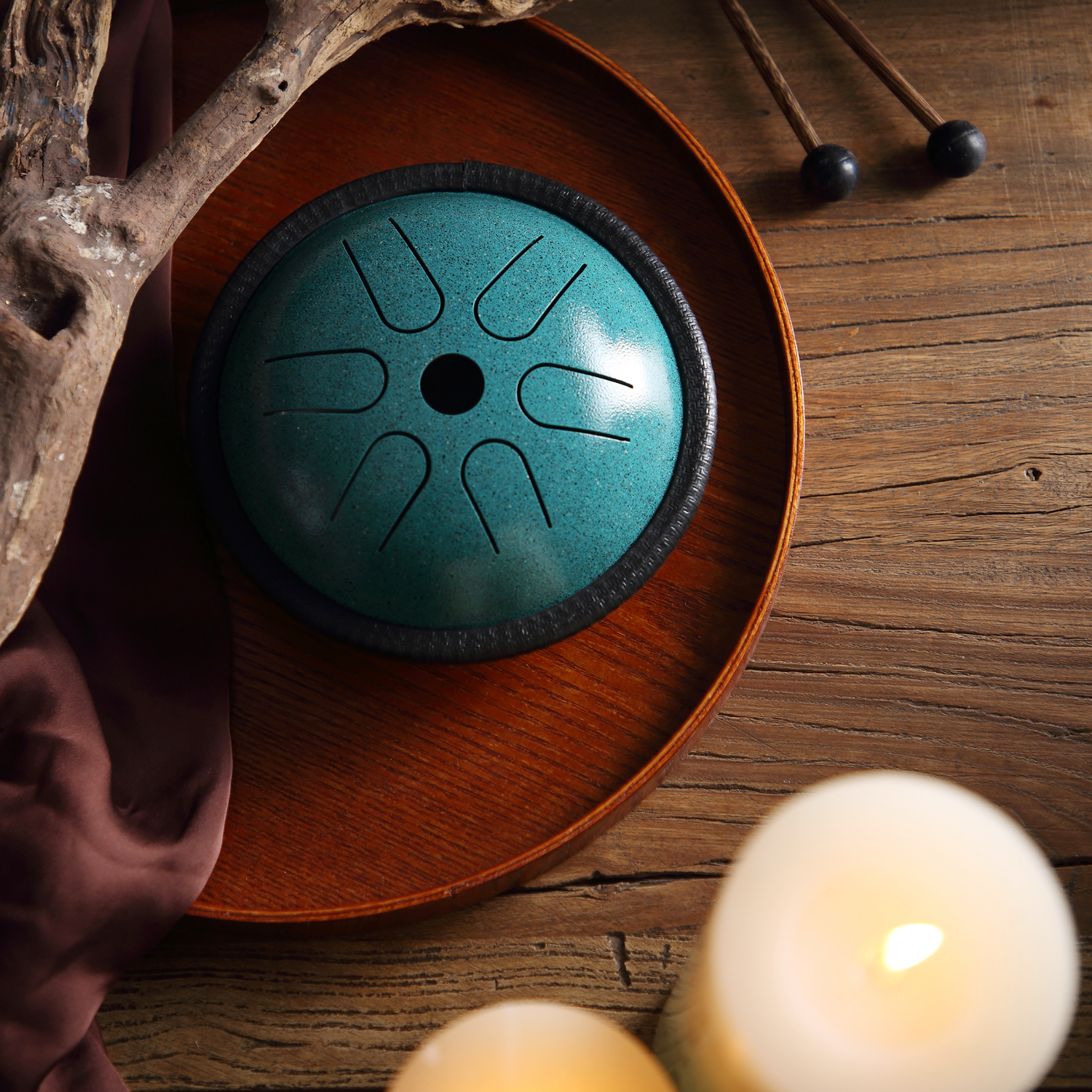 Tambour Enfant Sonic Energy Steel Tongue Drum U2013 Petit Tank Drum 7 Pouces En Do Mineur - Instrument En Acier Inoxydable Pour La Méditation, Le Yoga, Les Enfants - Mailloches Et Sac